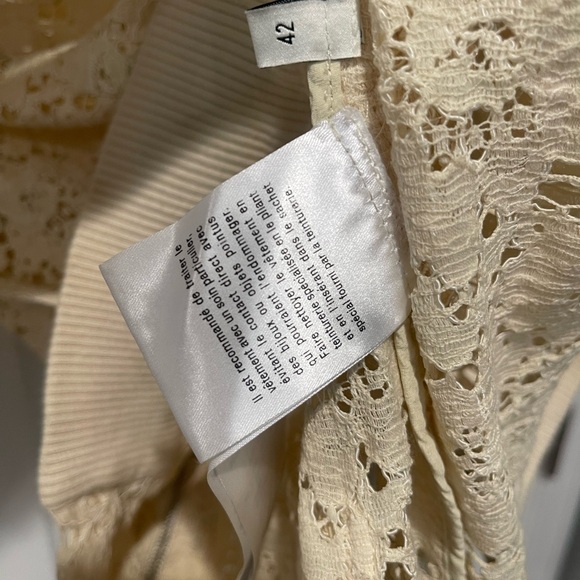 GUCCI Ivory Floral Rebrodé Lace Bomber Jacket 80s Logo IT 42 - Picture 7 of 7